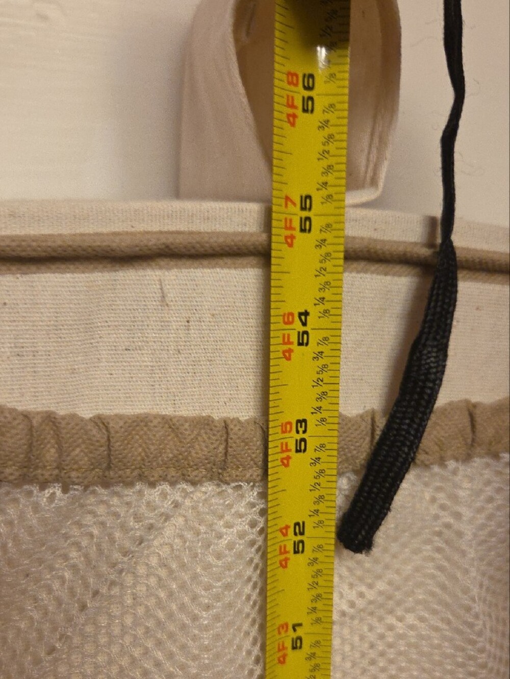 4.5 Ft Tall 10-Shelf Hanging Closet Shoe Organizer - Cream - Picture 3 of 4